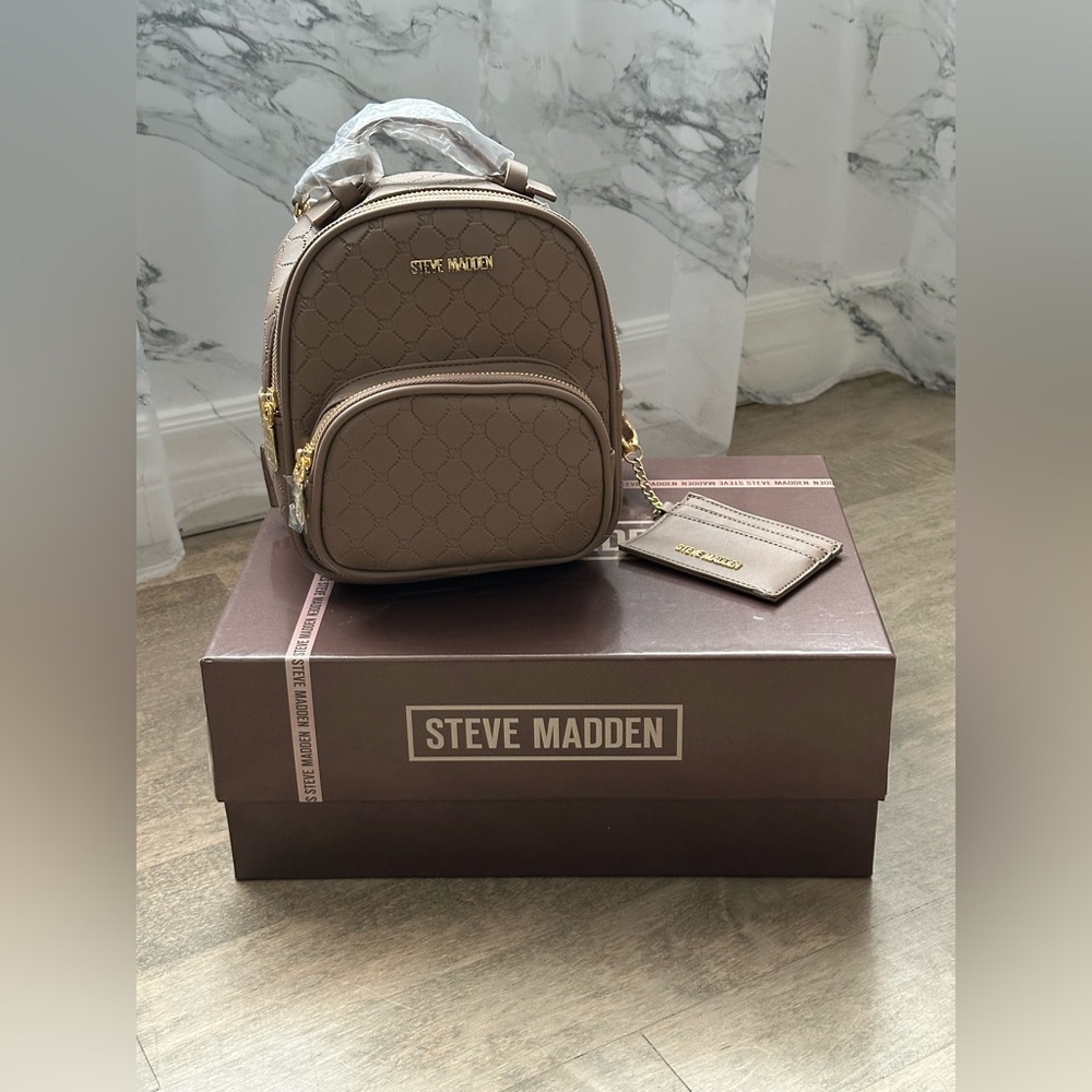 Steve Madden Small Brown Backpack